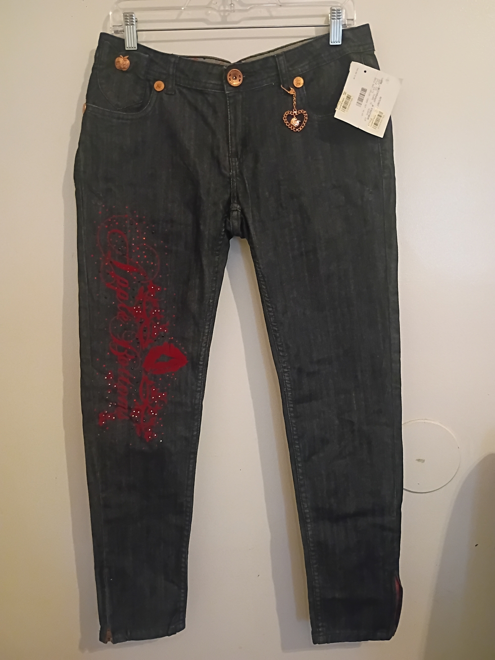 Apple Bottoms Women's Low-rise Black Jeans Y2K Sz 9/10 NWT